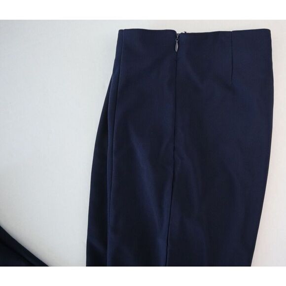 En Saison x Anthropologie Women's Sz S Navy Blue High-Waist Side-Slit Pants - Picture 10 of 13